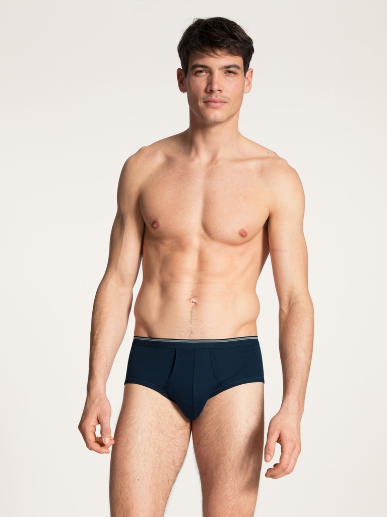 Slip homme avec ouverture 100% coton CALIDA "Twisted Cotton" 22010 - Admiral 883