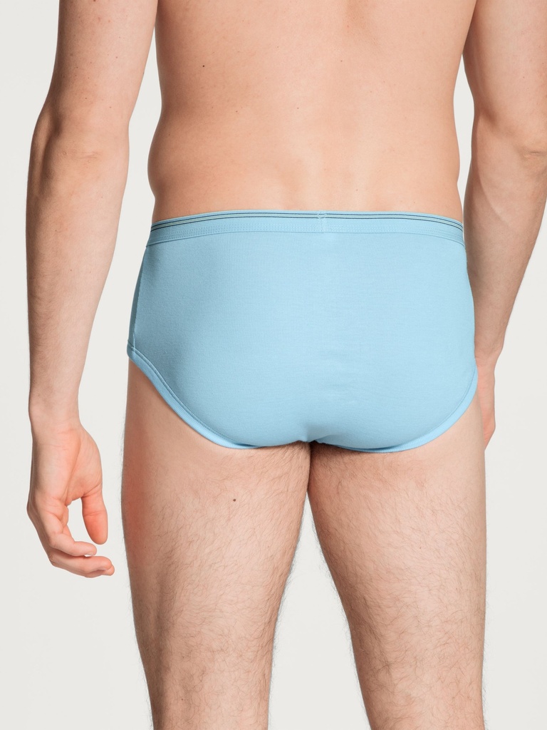 Slip homme avec ouverture 100% coton CALIDA "Twisted Cotton" 22010 - Eisblau 680