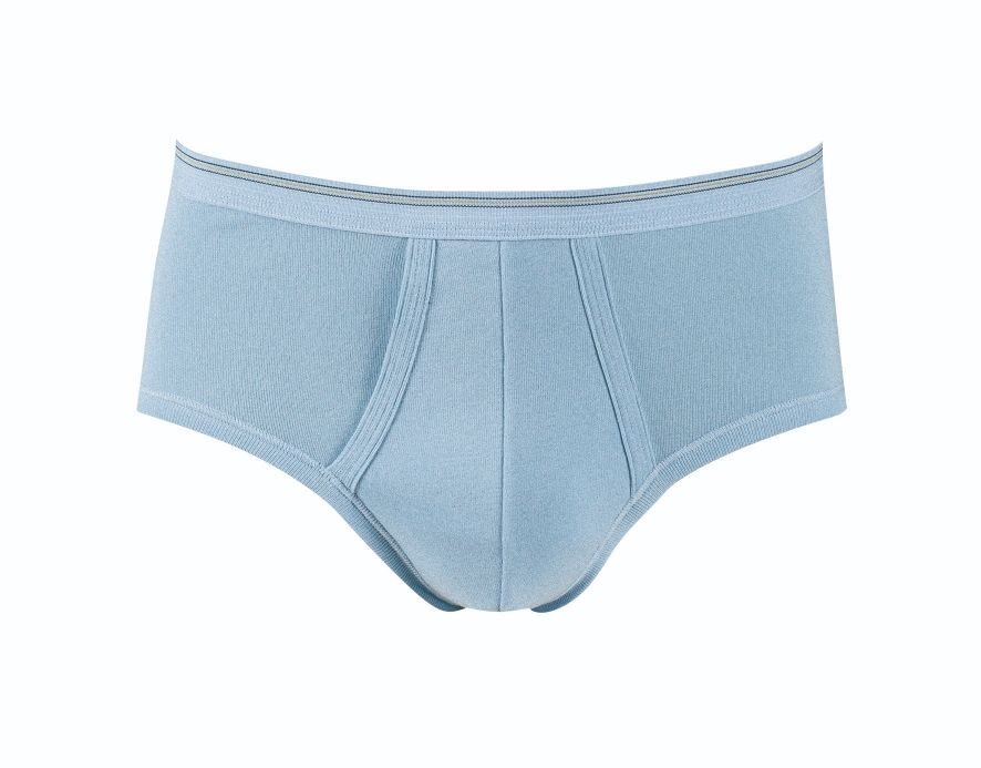 Slip homme avec ouverture 100% coton CALIDA "Twisted Cotton" 22010 - Eisblau 680