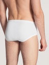 Slip homme avec ouverture 100% coton CALIDA "Twisted Cotton" 22010 - blanc 001