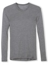 T-shirt homme longue manche laine & soie CALIDA "Wool & Silk" 15060 - Platin melé 856