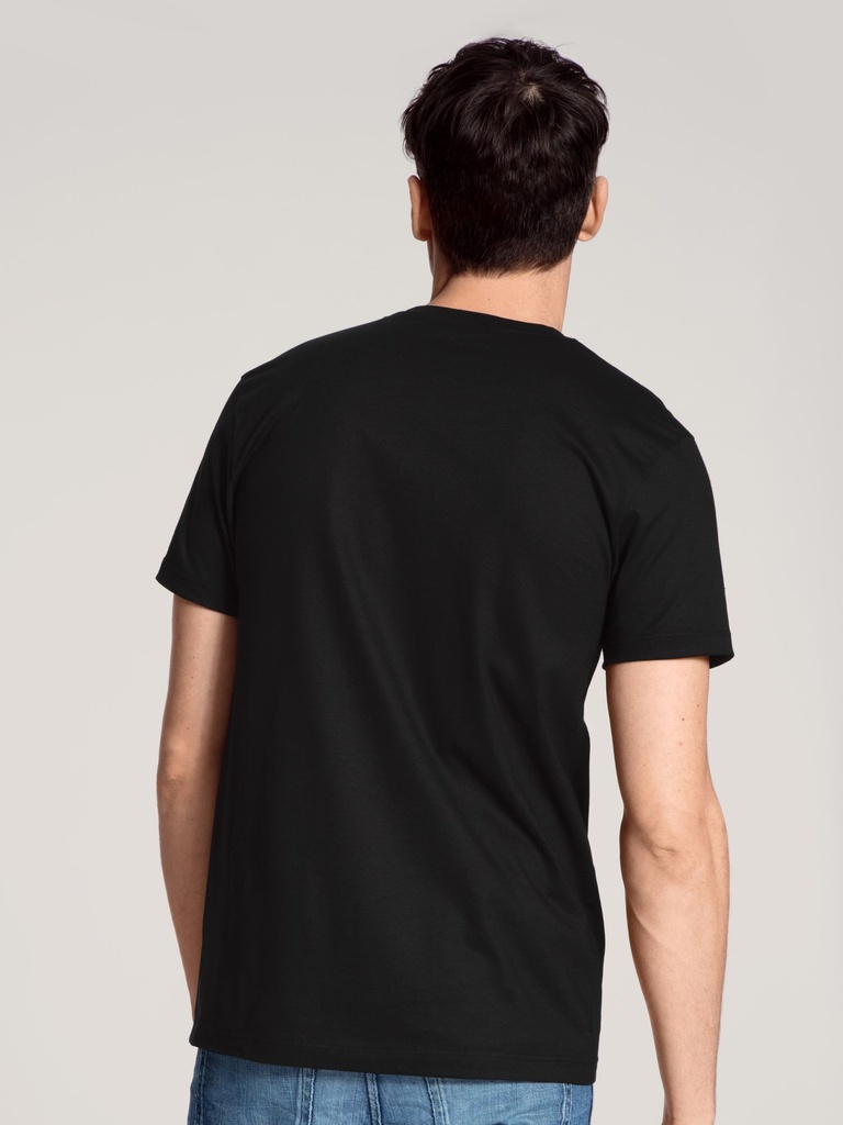 T-shirt homme courte manche 100% coton - PACK de 2 - CALIDA "Natural Benefit" 14341 - Noir 992