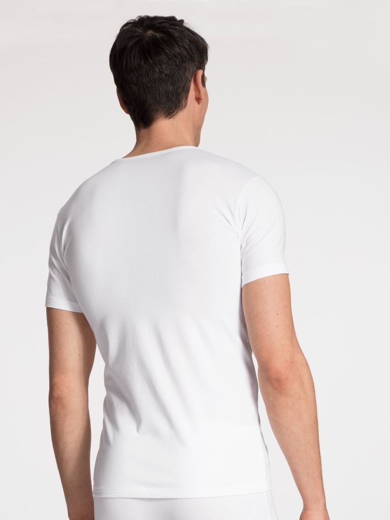 T-shirt homme courte manche - PACK de 2 - CALIDA "Natural Benefit" 14141 - Blanc 001