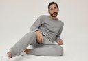 Pantalon de jogging homme homewear 95% coton CALIDA "Remix Basic Lounge" 29181 - Carbon melé 991