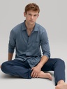 Pyjama homme long & boutonné 100% coton durable CALIDA "Relax Choice" 42567 - Indigo Mood 509