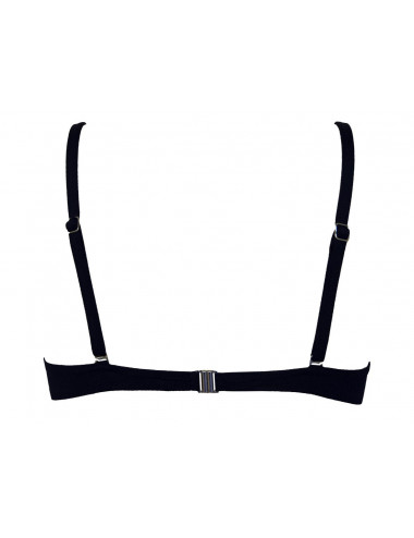 Bikini coque décolleté plongeant + slip haut ANTIGEL "La belle à bord" EBB4375 & FBB0375 - Or navy 10281