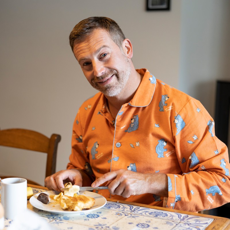 Pyjama boutonné adulte en pilou JUSQU'AU LEVER DU JOUR - Douceur