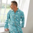 Pyjama boutonné adulte en pilou JUSQU'AU LEVER DU JOUR - Chien/Chapeau (copie)