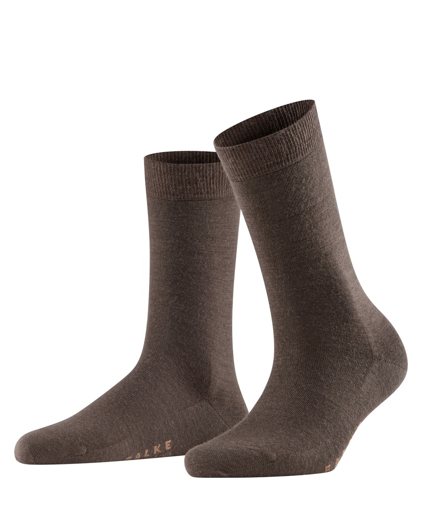 Chaussettes laine dame FALKE "Softmerino" 47488 - Dark brown 5239