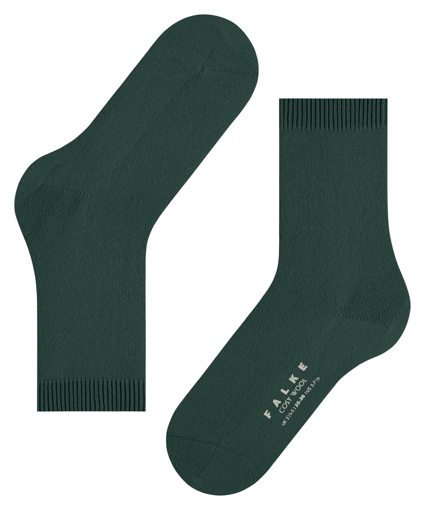 Chaussettes laine&cachemire dame FALKE "Cosy Wool" 47548 - Hunter green 7441