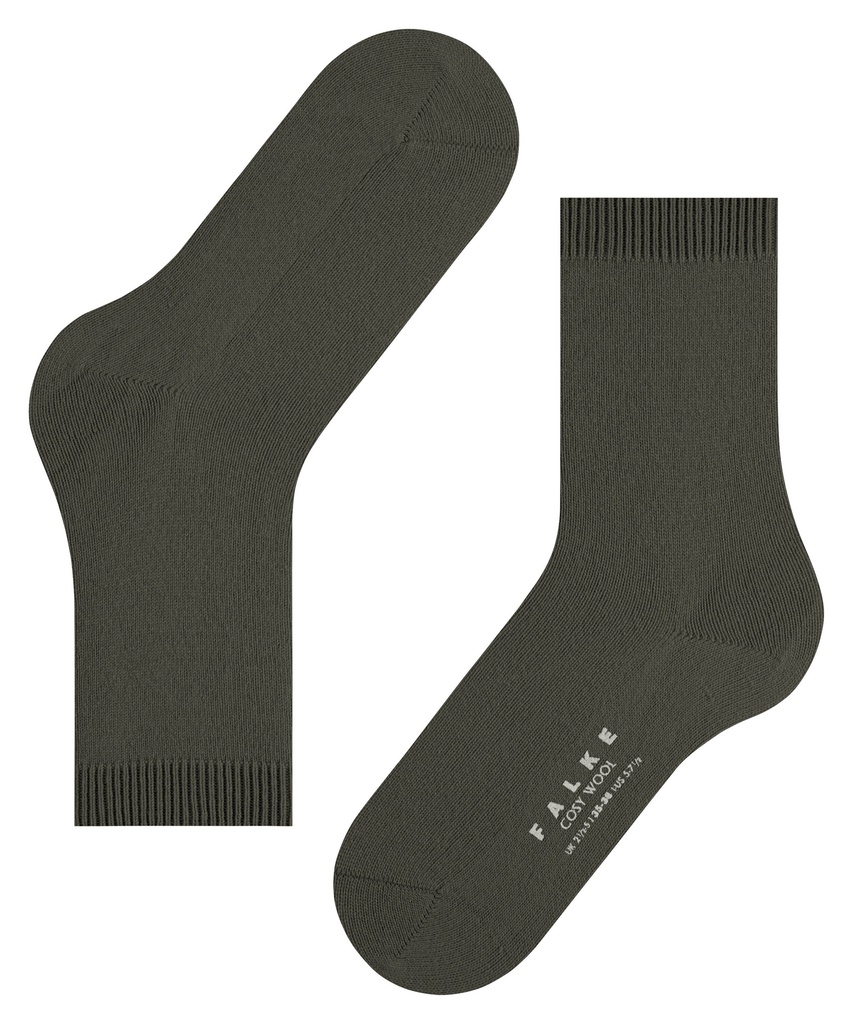 Chaussettes laine&cachemire dame FALKE "Cosy Wool" 47548 - Military 7826
