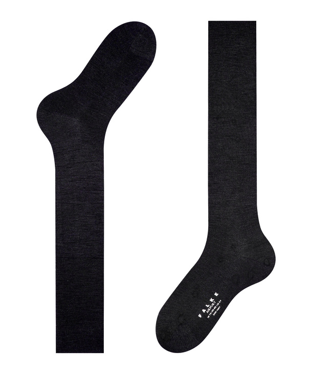 Chaussettes 3/4 Hommes Laine FALKE "Airport" 15435 - Black 300