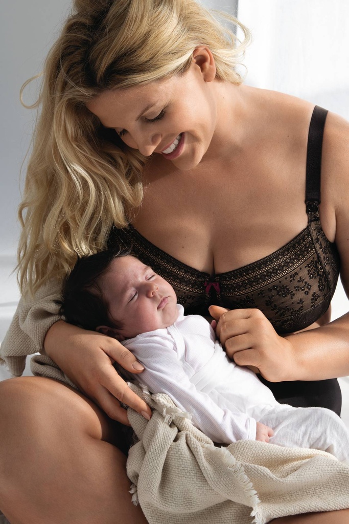 Soutien-gorge d'allaitement avec armatures ANITA MATERNITY "Fleur"5053 - Noir 001