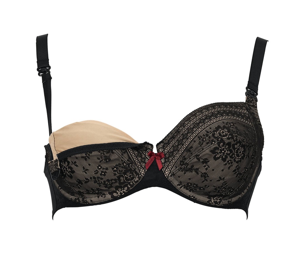 Soutien-gorge d'allaitement avec armatures ANITA MATERNITY "Fleur"5053 - Noir 001