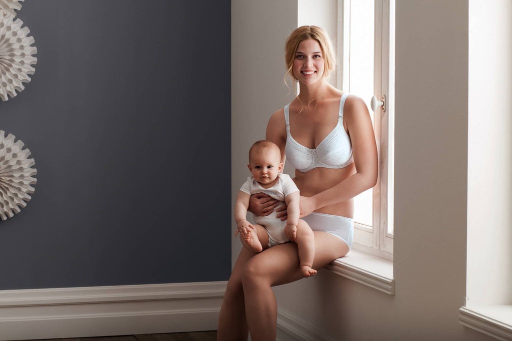 Soutien-gorge d'allaitement avec armatures ANITA MATERNITY "Miss Cotton" 5056 - Blanc perlé 671