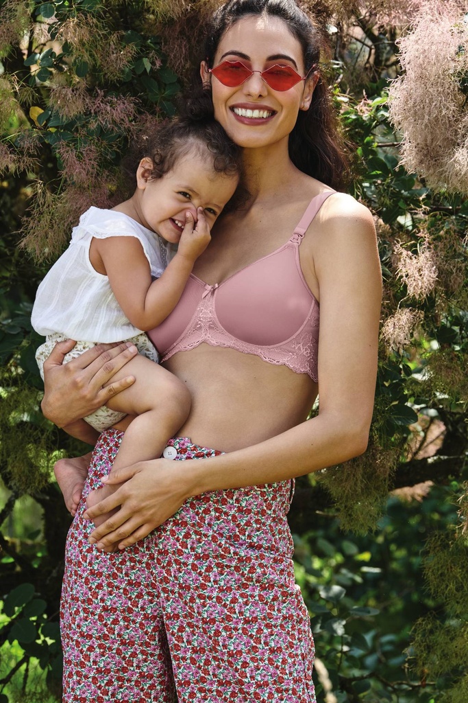 Soutien-gorge d'allaitement coques & sans armatures ANITA MATERNITY "Miss Lovely" 5086 - Bois de rose 596