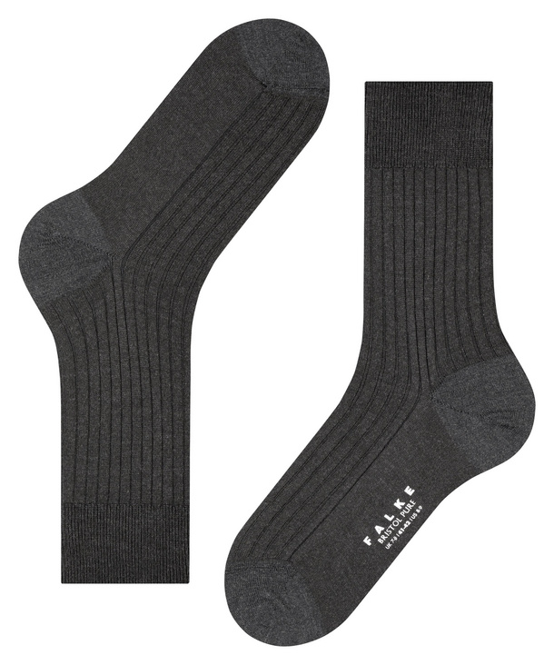 Chaussettes Hommes Laine FALKE "Bristol" 14415 - Anthracite 3080