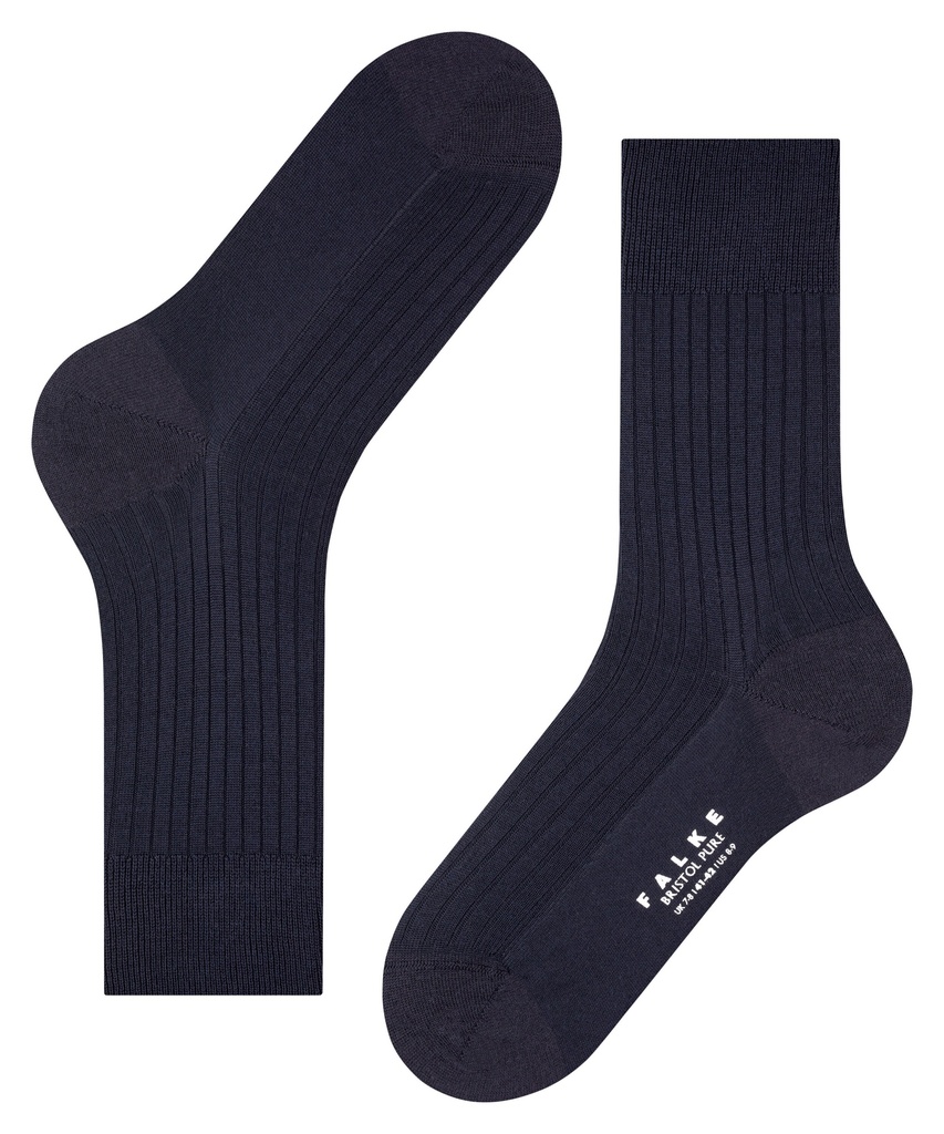 Chaussettes Hommes Laine FALKE "Bristol" 14415 - Dark navy 6370