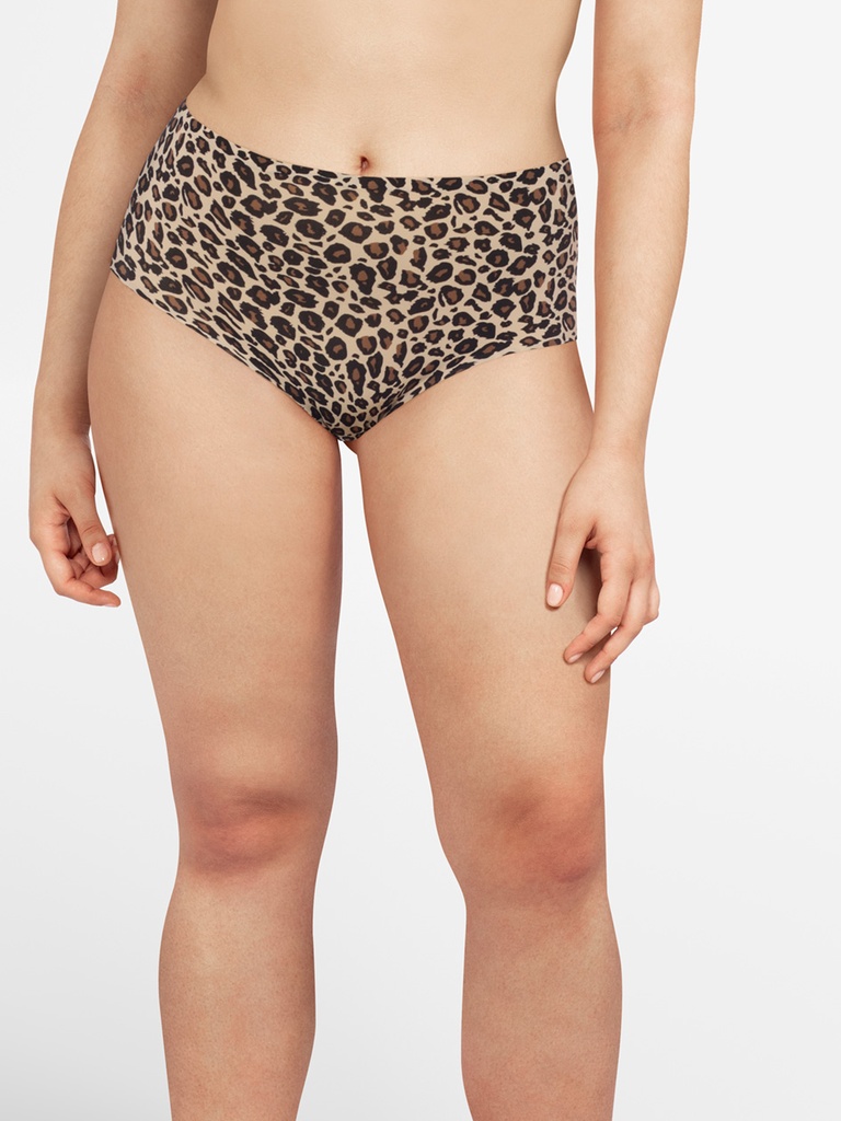 Culotte taille haute stretch invisible CHANTELLE "SoftStretch" C11D70 - Leopard nude 0OZ