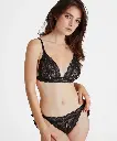 Ensemble Lingerie Sexy AUBADE "Boite à Désir" Perles P080E - Noir