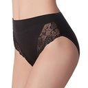Slip Milano coton & dentelle - pack de 2 - JANIRA "Milano Queen Esencial" 1031645 - Noir 002