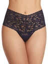 String taille haute dentelle stretch HANKY PANKY "Retro Thong" 9K1926 - Navy