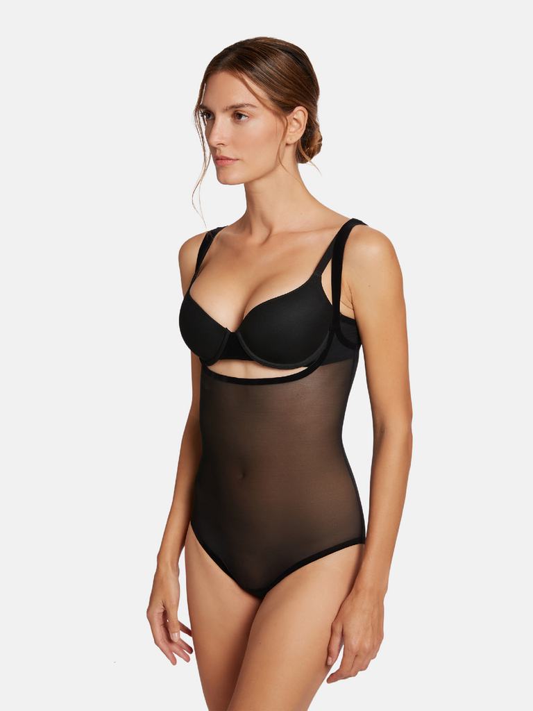 Body gainant WOLFORD (79043) "Forming Body Tulle"  4W3003 - Noir 000