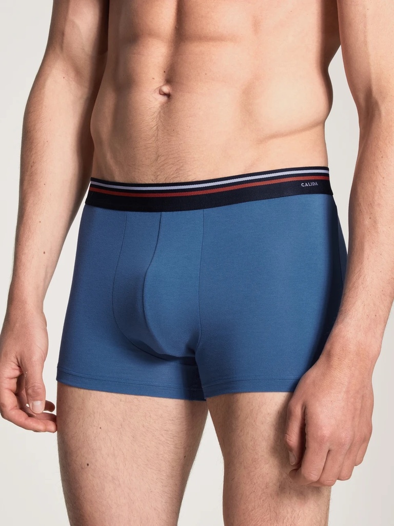 Boxer homme 95% coton durable CALIDA "Cotton Code" 25390 - Indian Blue 425 (S)