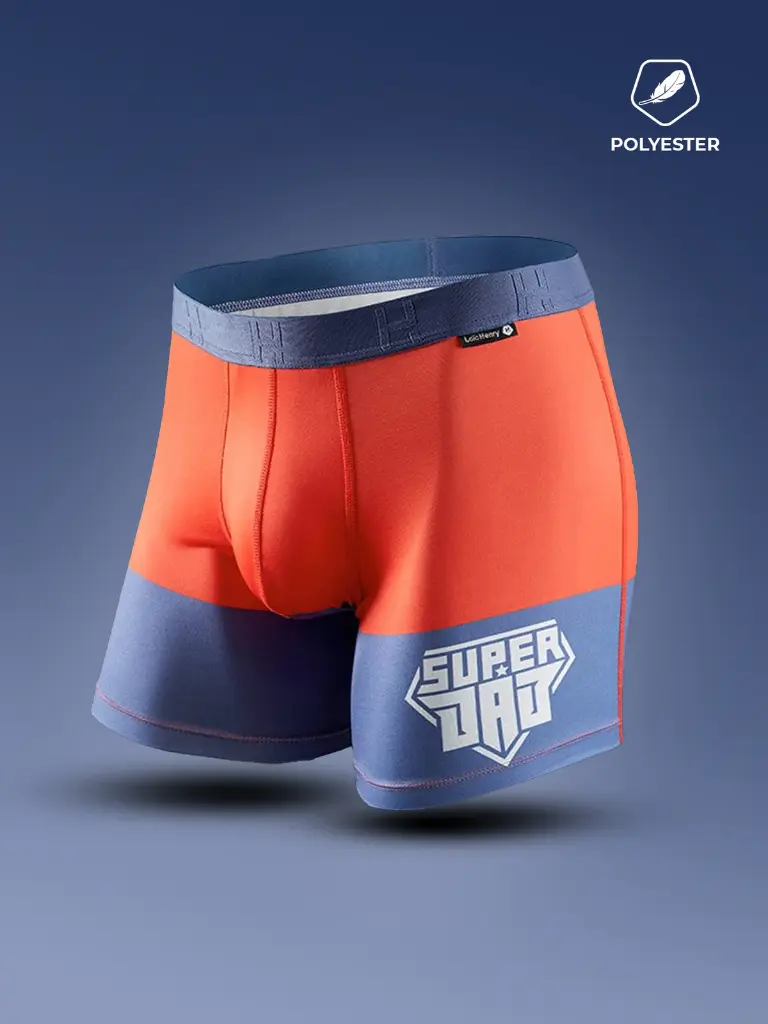 Boxer homme fantaisie microfibre avec maintien intérieur LOIC HENRY "Identity" KBI027X - Super Dad (2)
