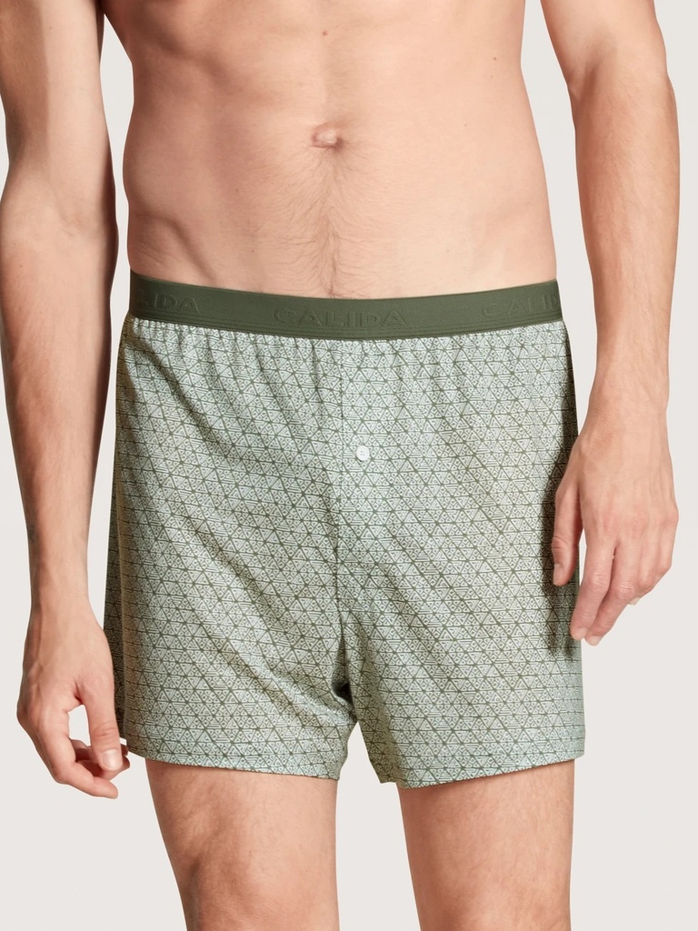 Boxer short homme avec ouverture compostable zéro déchet CALIDA "100% Nature" 24361 - Avocado Green 698