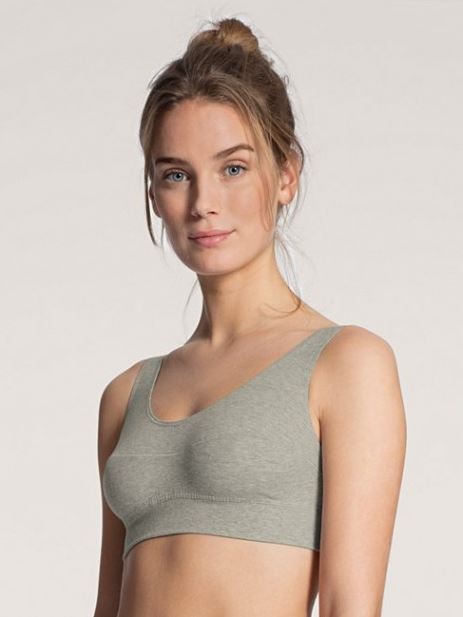 Brassière en coton CALIDA "Elastic" 02138 - Stein Meliert 096 (XS)