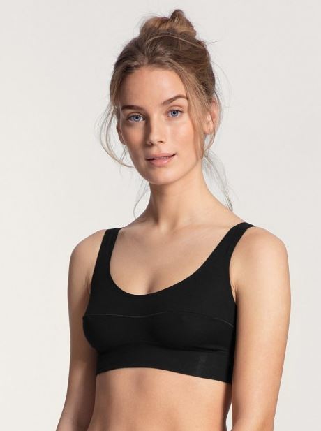 Brassière en coton CALIDA "Elastic" 02138 - Noir 992 (XS)