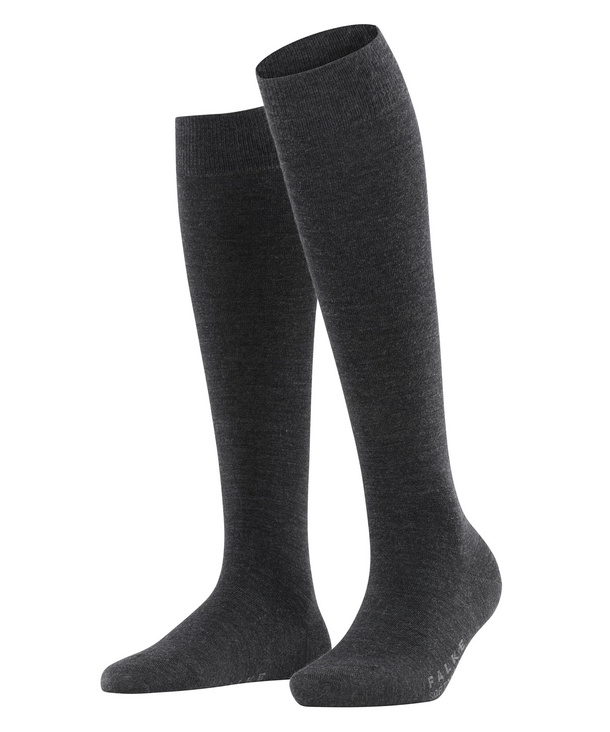 Chaussettes 3/4 laine femme FALKE "Softmerino" 47438 - Anthra. Mel. 3089