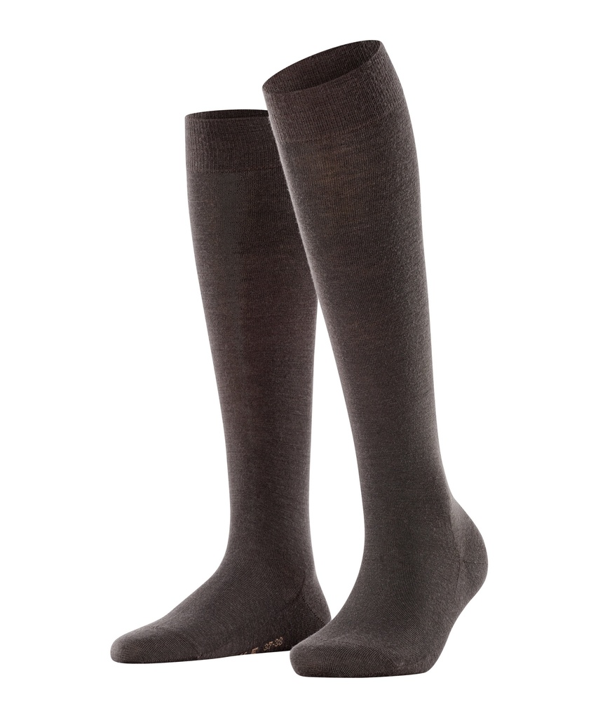 Chaussettes 3/4 laine dame FALKE "Softmerino" 47438 - Dark brown 5239 (35/36)