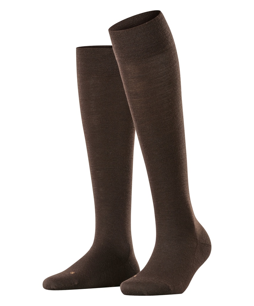 Chaussettes 3/4 laine sans élastique dame FALKE "Berlin Sensitive" 47416 - Dark brown 5239