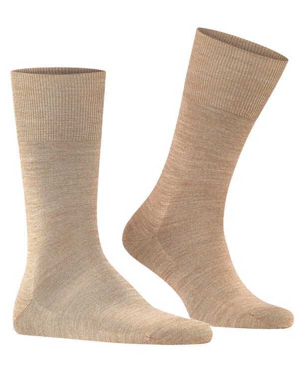 Chaussettes Hommes Laine FALKE "Airport" 14435 - Nutmeg Mel. 5410