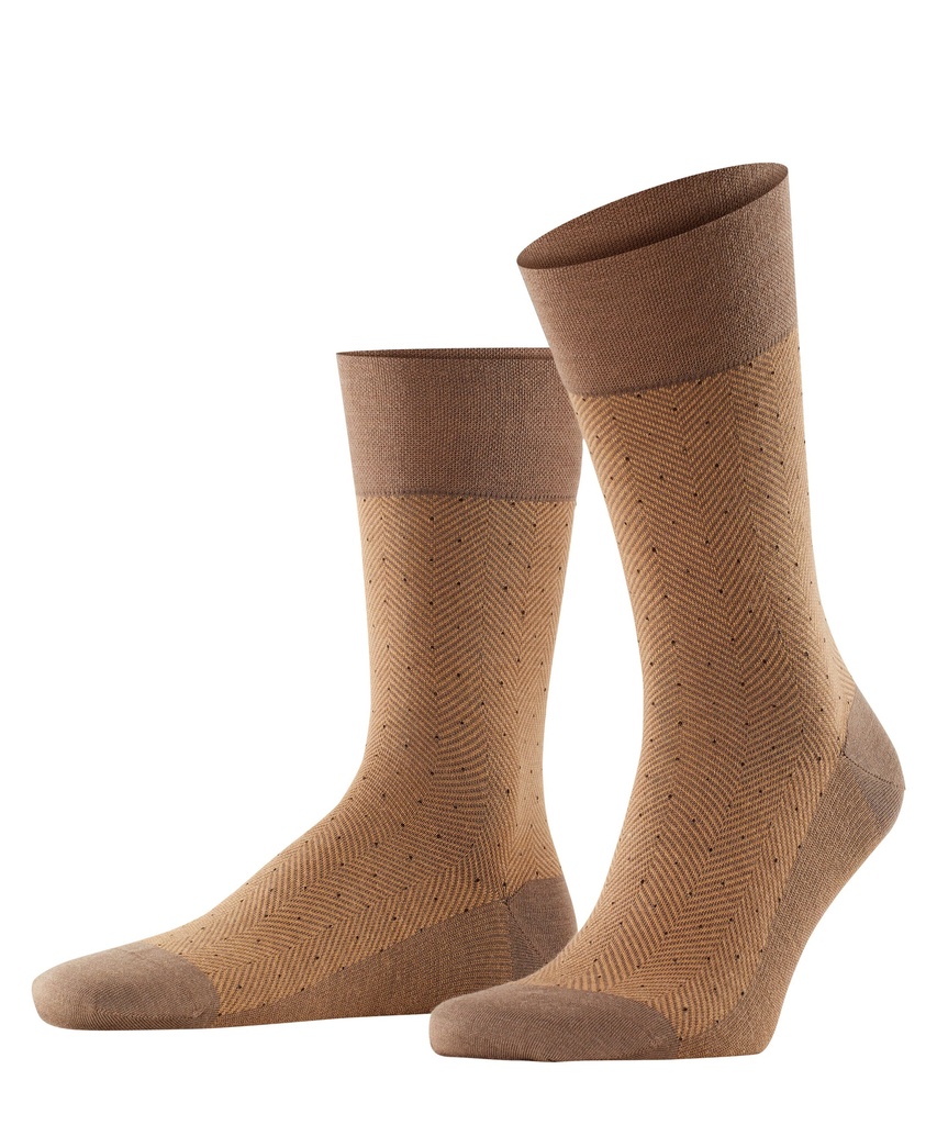 Chaussettes Hommes sans élastique Fantaisie FALKE "Herringbone"12492 - Hazel 5082 (39/40)