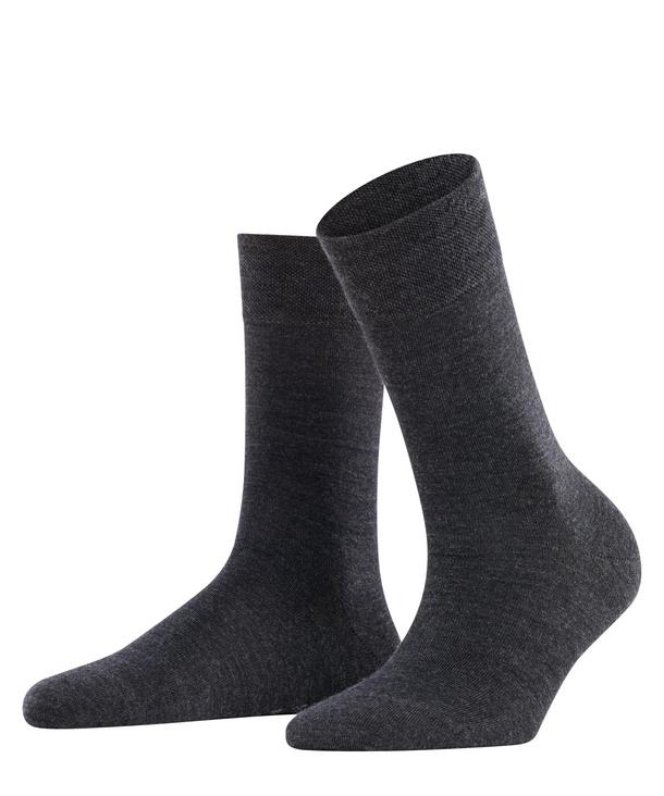 Chaussettes laine sans élastique dame FALKE "Berlin Sensitive" 47476 - Anthracite 3089 (35/38)