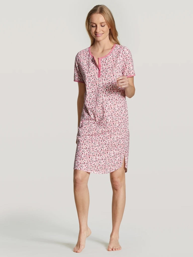 Chemise de nuit dame 95cm en 100% coton CALIDA "Lovely Nights" 37056 - Cashemere Rose 214 (XS)