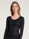 Chemisette longues manches laine & soie CALIDA "True Confidence" 15435 - Noir 996