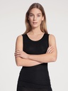 Chemisette sans manche laine & soie CALIDA "True confidence" 12435 - Noir 996