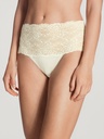 Culotte coton & dentelle taille haute CALIDA "Sensual Secrets" 21431 - Albaster Cream 911 (XS)