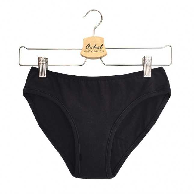 Culotte menstruelle bio - Flux léger à moyen - LEMAHIEU 92249 - Noir 900 (XS)