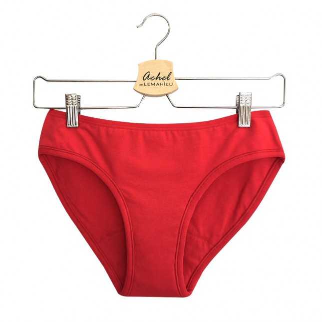 Culotte menstruelle bio - Flux léger à moyen - LEMAHIEU 92249 - Rouge 400 (XS)