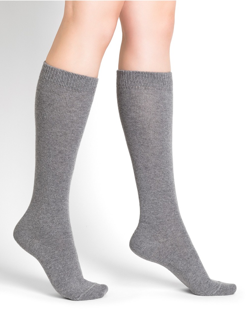 Mi-bas dame BLEU FORET "Laine & Cachemire" FBU6198 - Gris GM9