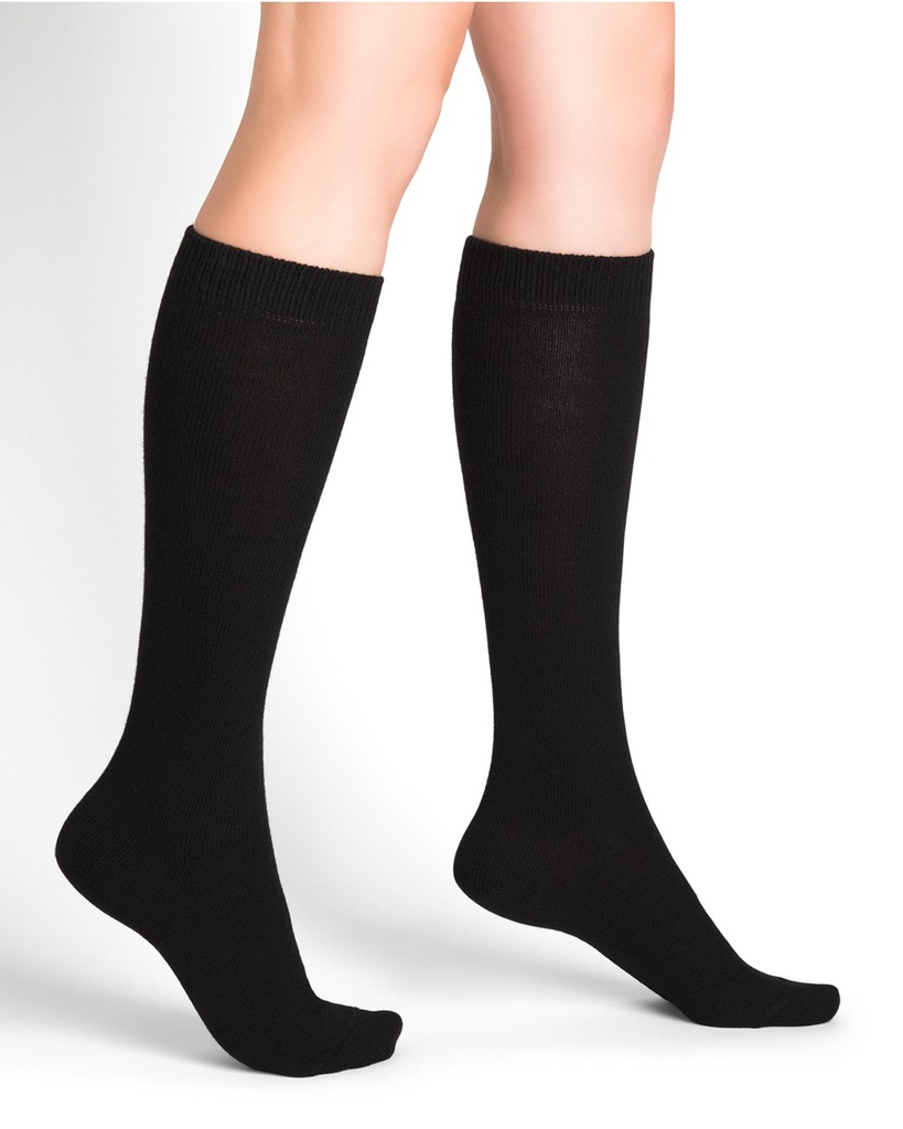 Mi-bas dame BLEU FORET "Laine & Cachemire" FBU6198 - Noir AR5