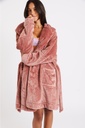 Peignoir court en polar BANANA MOON "Pilo Zarela" - Bois de Rose JMW73