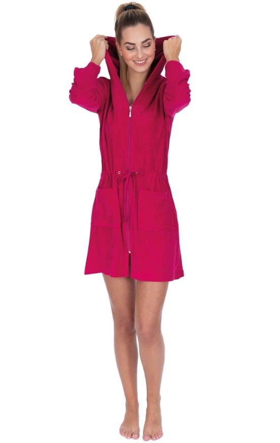 Peignoir dame éponge à tirette WEWO 031 - Raspberry 163H