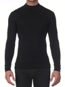 Pull homme col montant laine & soie OSCALITO 628 - Noir 020