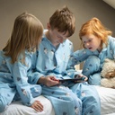 Pyjama boutonné enfant en pilou JUSQU'AU LEVER DU JOUR - Bonhomme de Neige (2ANS)